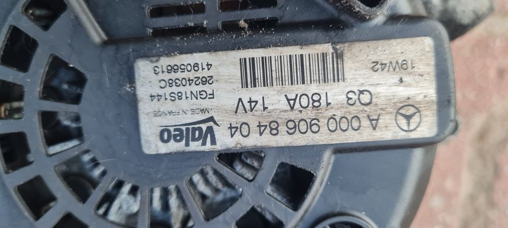 Alternator Mercedes Sprinter W907 W906 OM651 vito viano w212 w639