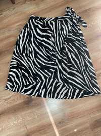 Spódnica kopertowa plus size zebra 50 5xl