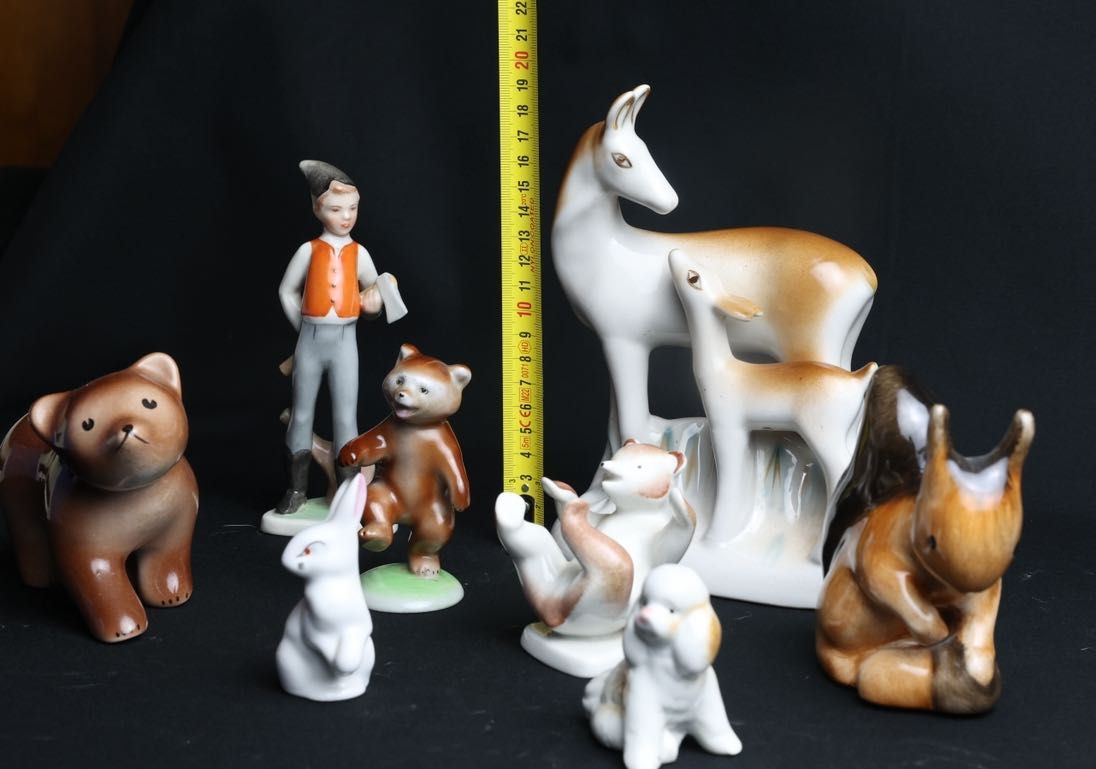 Porcelanowe figurki zwierząt Art Deco