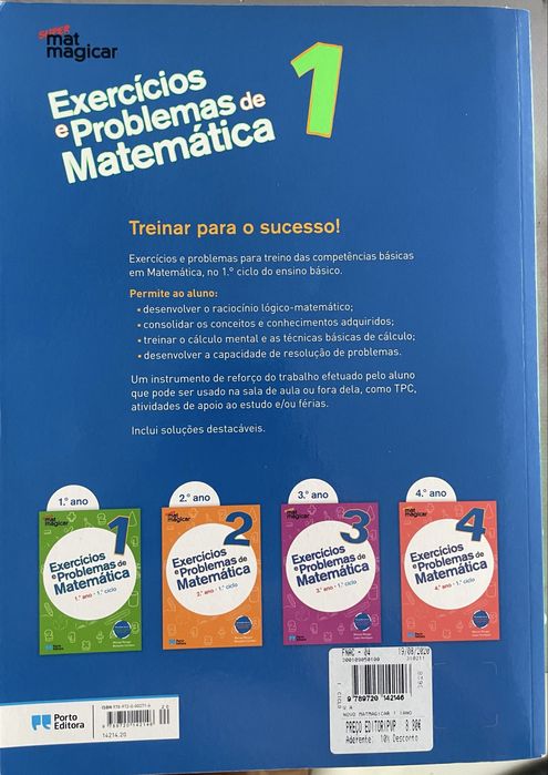 Pack de 4 livros exercicios Porto Editora e Eureka (1o, 2o e 4o ano)