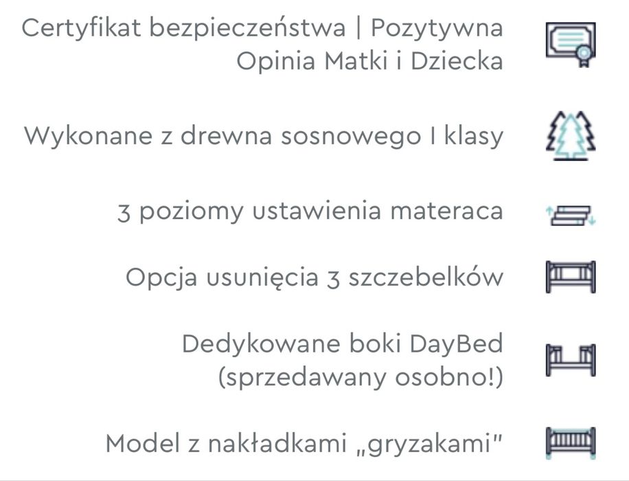 Łóżeczko Woodies Star Cot 120x60 cm + przewijak