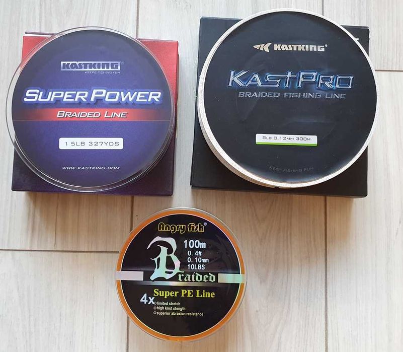 Plecionki spinningowe różne (nowe) - 5 szpul