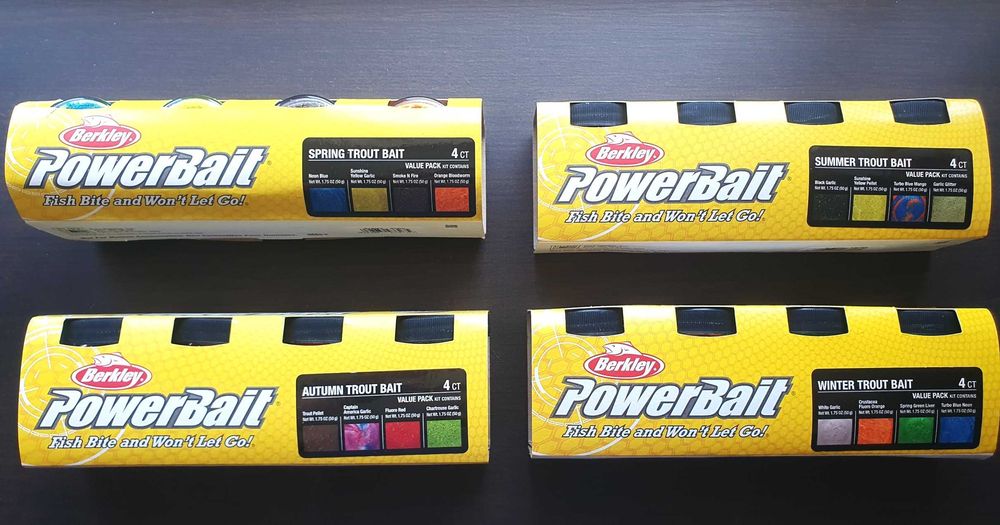 Ciasto pstrągowe Berkley PowerBait Trout Season Pack / 4 opakowania