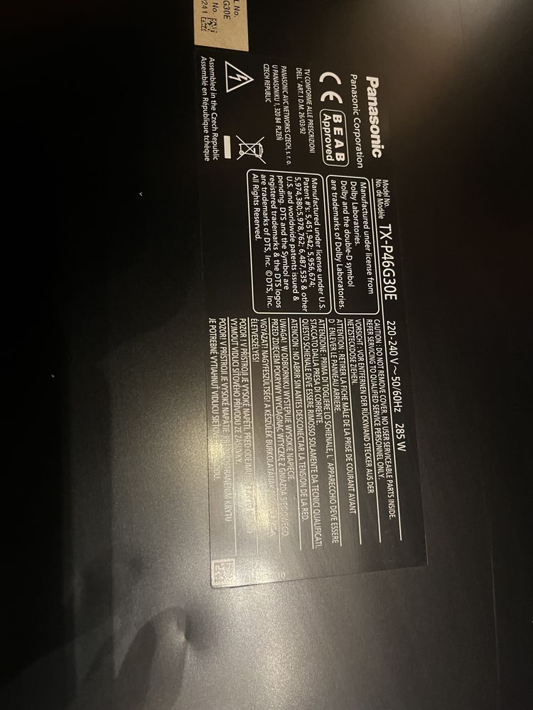 Telewizor Panasonic Viera 46 cali stan dbd