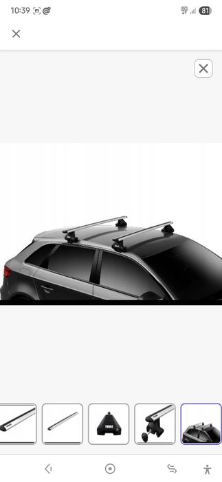 Bagażnik dachowy belki Thule 7105 WingBar Thule Evo Clamp Volkswagen k