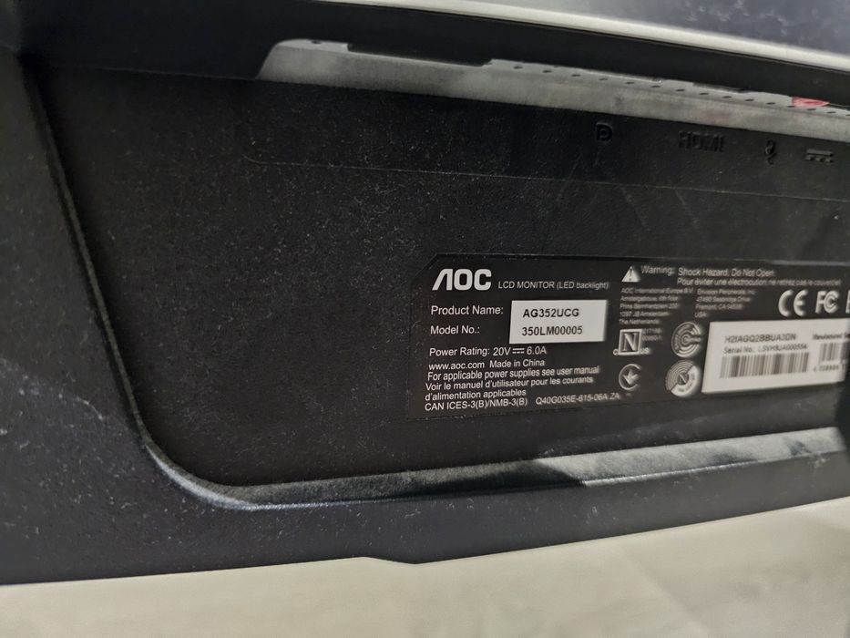 Monitor AG352UCG 35 polegadas Curvo