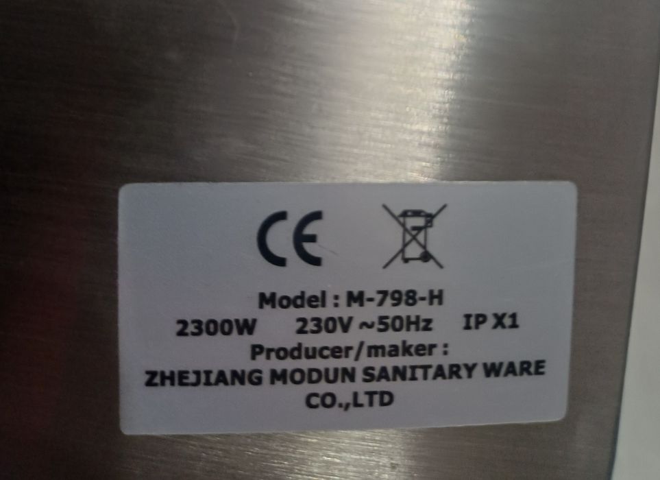 Nowa Automatyczna suszarka do rąk Model M-798-H