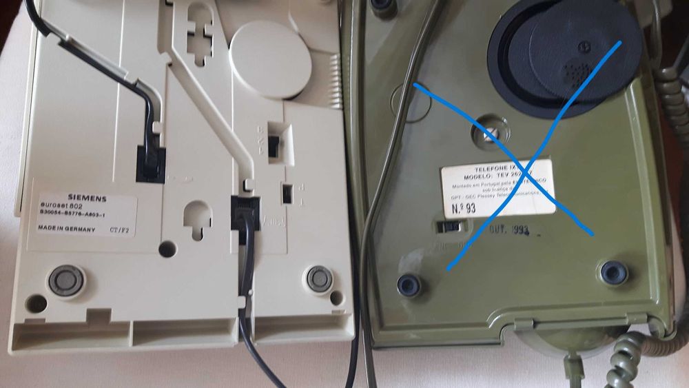 Telefones antigos teclas