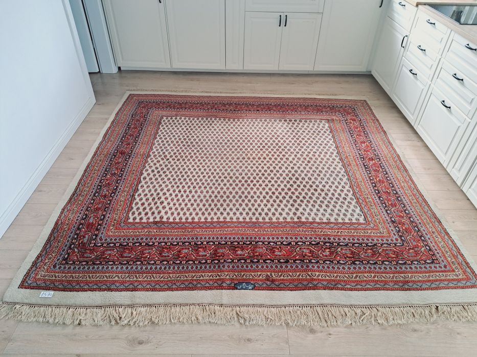 Piekny Perski sygnowany dywan Mir ręcznie tkany, Iran 250x250 cm nr157