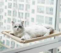 NOWE! Hamak legowisko wiszące dla kota przyssawka na okno szybę balkon