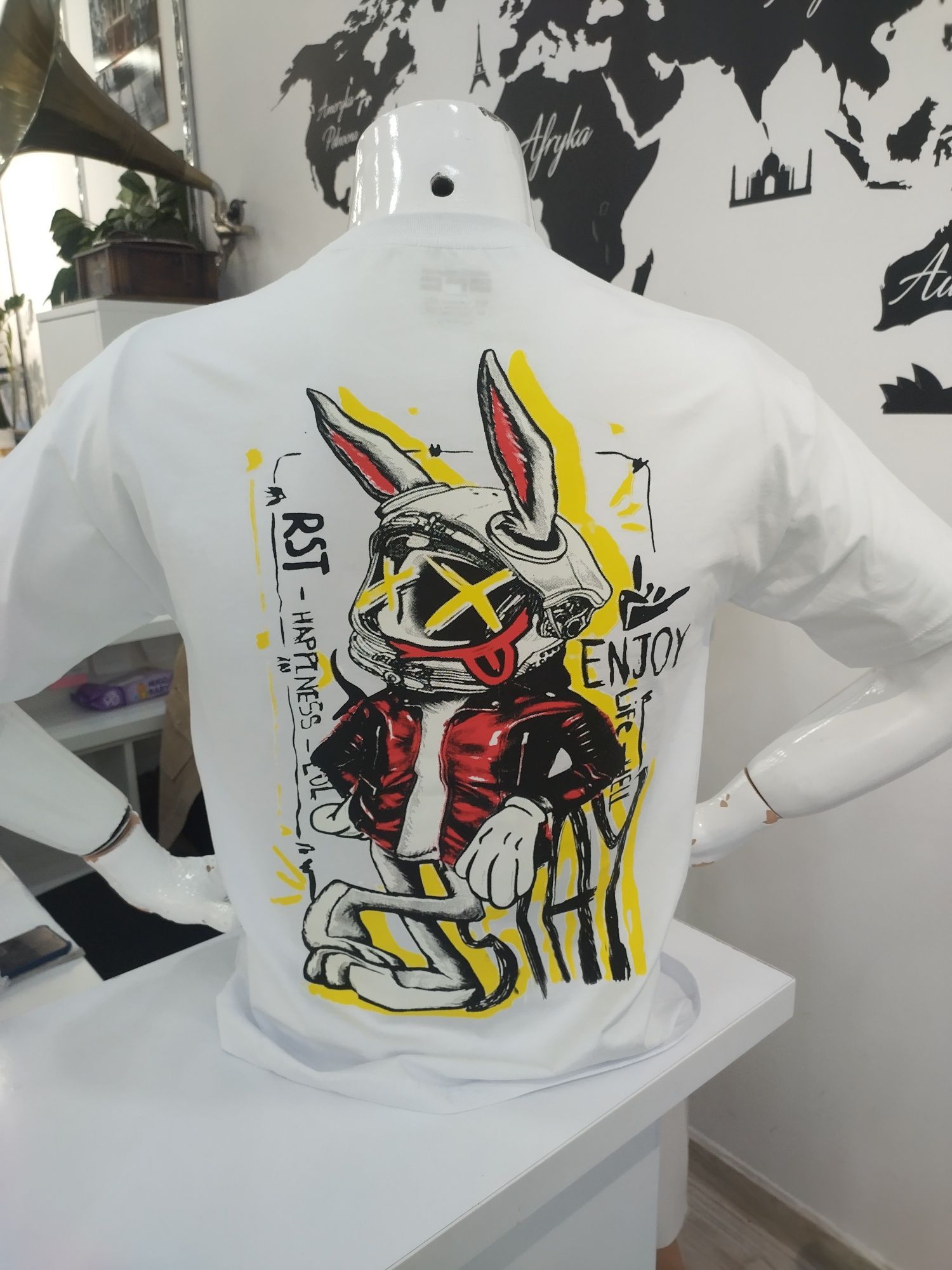 T-shirt z nadrukiem Rabbit z obu stron