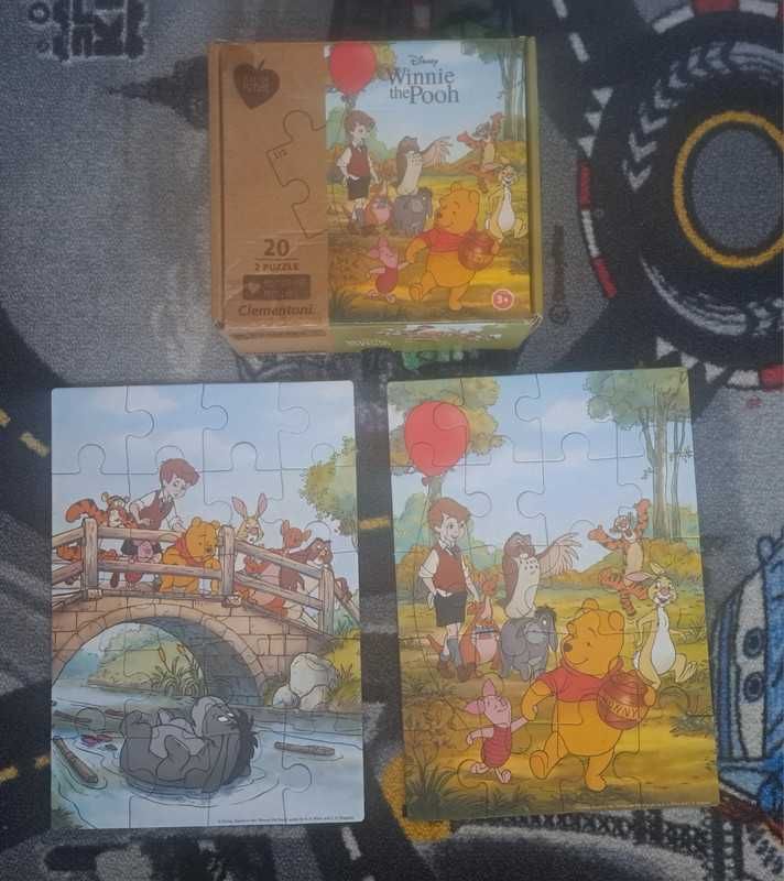 Duży zestaw puzzle gra dla 3-latka Toy Story Cyferki Puchatek Carotina