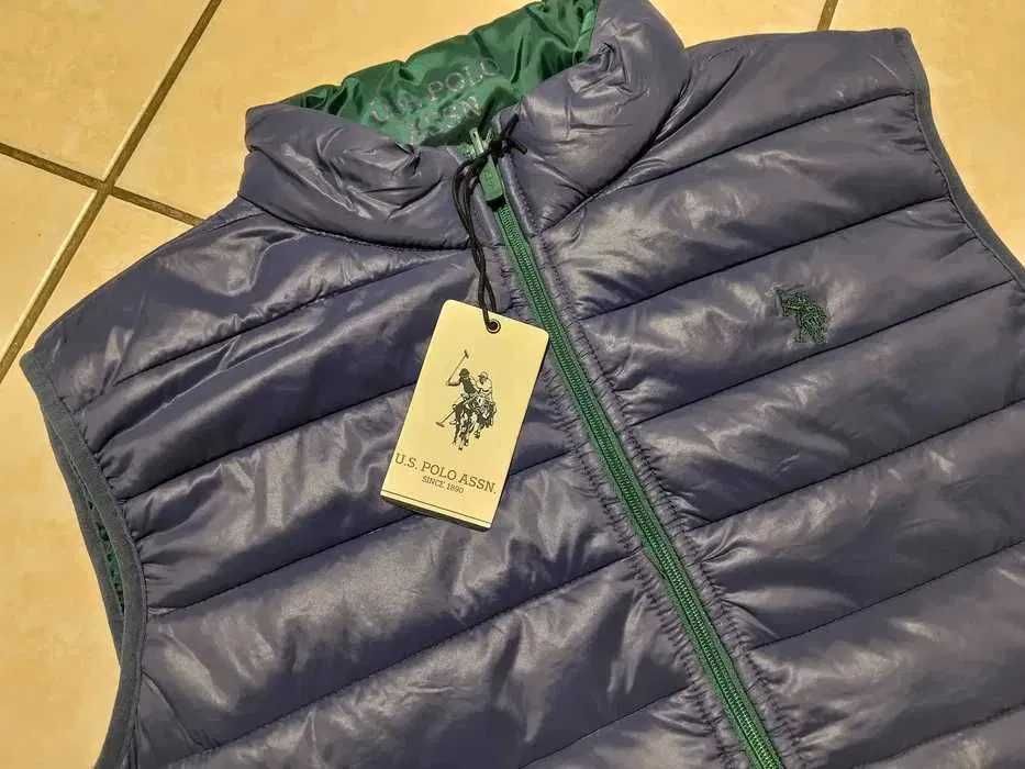 US POLO ASSN Nowy z Metkami i Logo Bezrękawnik Dwustronny Męski XL