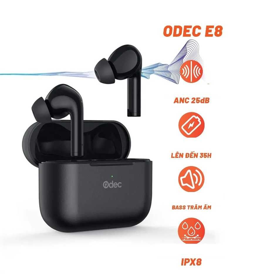 Odec OD-E8 Słuchawki Bluetooth 5.1 USB-C ANC 30h