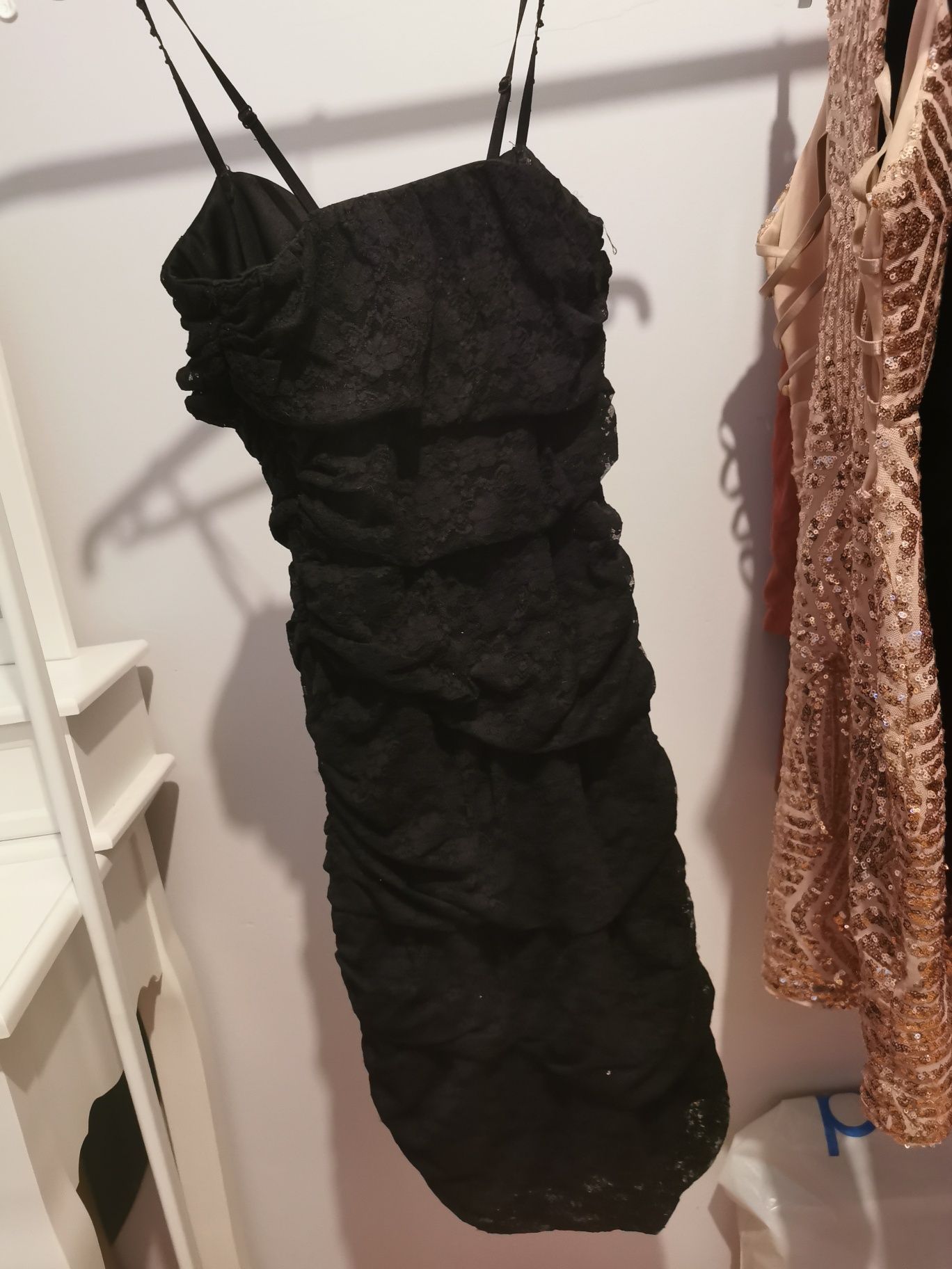 Czarna koronkowa sukienka Tally Weijl 38 M