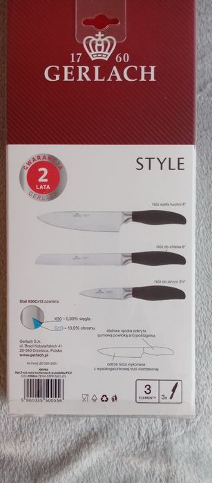 Nowy zestaw noży gerlach