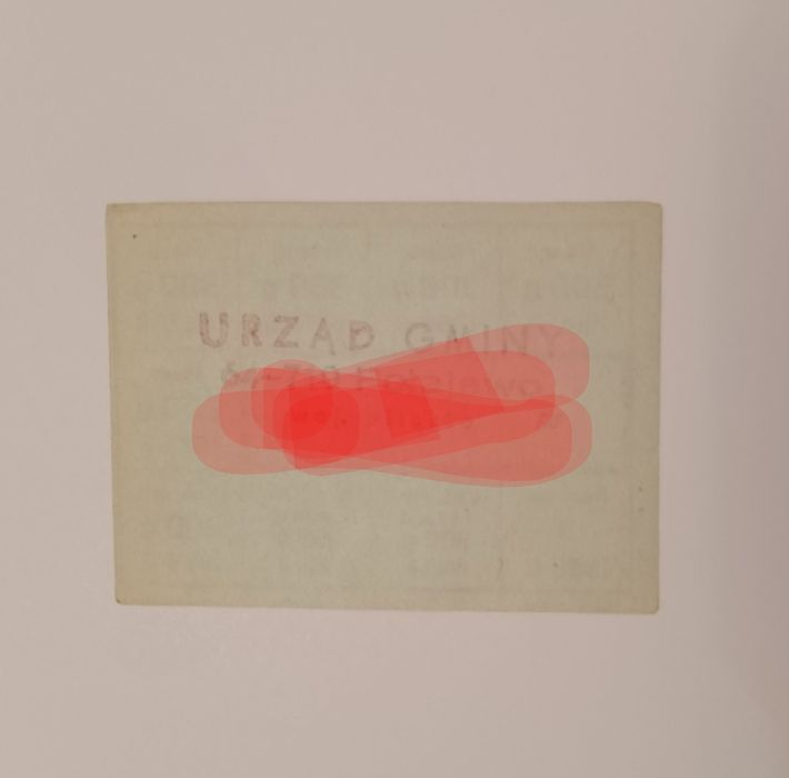 KARTKA na mięso M - I z PRL sierpień 1989, kolekcjonerska bon towarowy