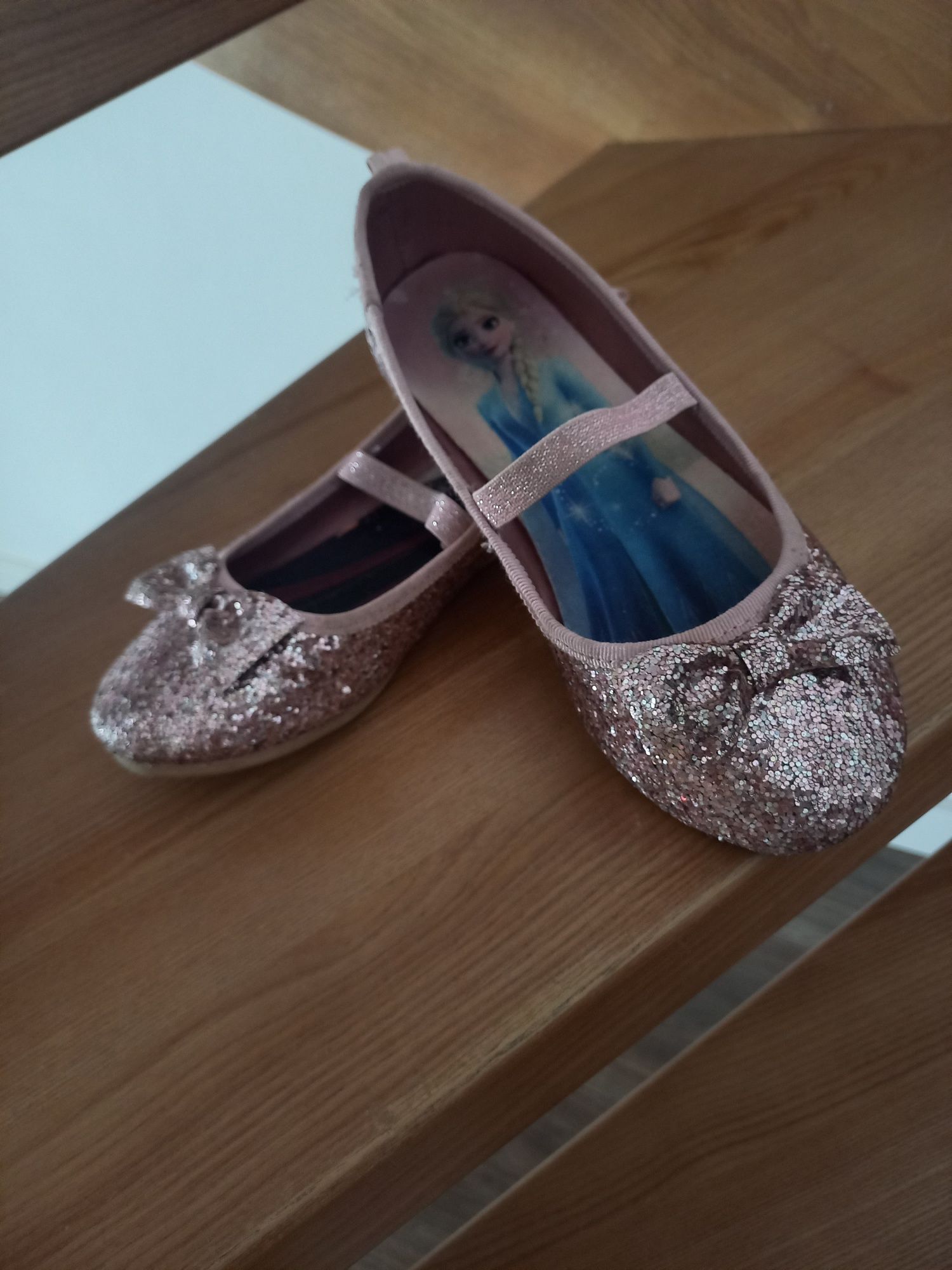 Balerinki baletki Rose Gold Elsa I Anna h&m rozmiar 30 brokat