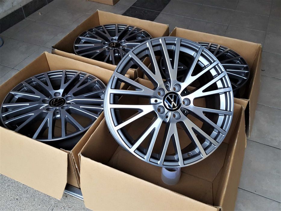 Alufelgi 18 5x112 VW Golf Passat Touran Caddy Jetta T-Roc GRAFIT ! 22#