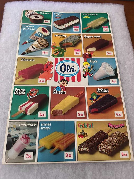 Parte do Cartaz de Gelados Olá de 1977