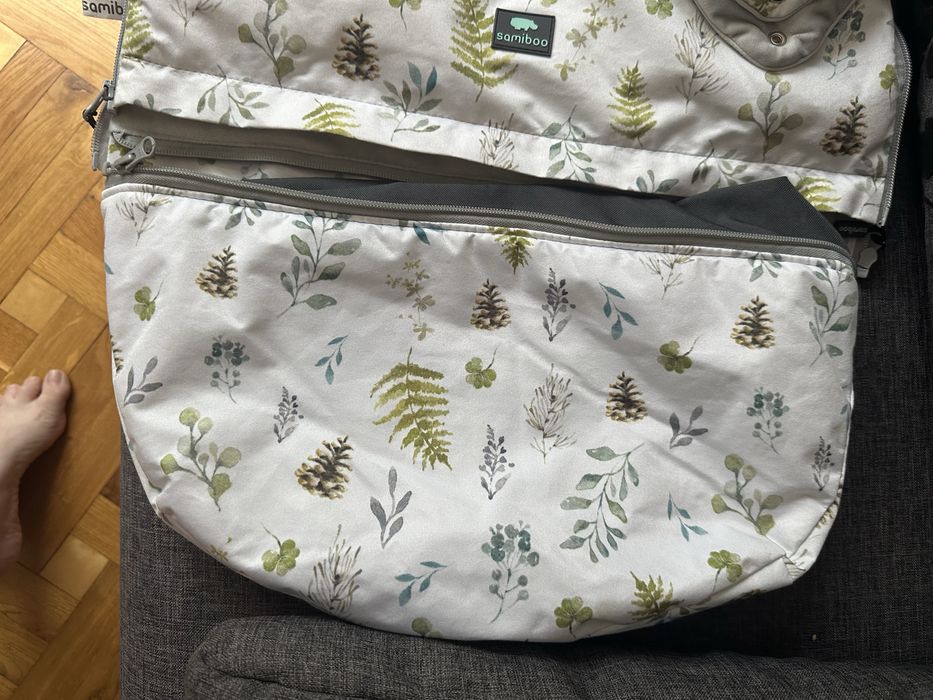 Zestaw Śpiworek +mufka SUPERB Eskimo Leśny Srebrny Samiboo.