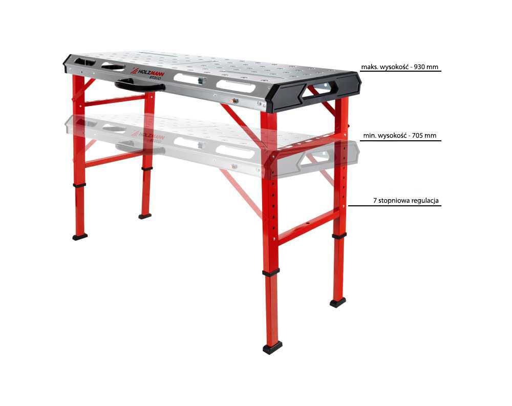 Przenośny stół spawalniczy stalowy 1068x535mm ocynk 454kg regulowa wys