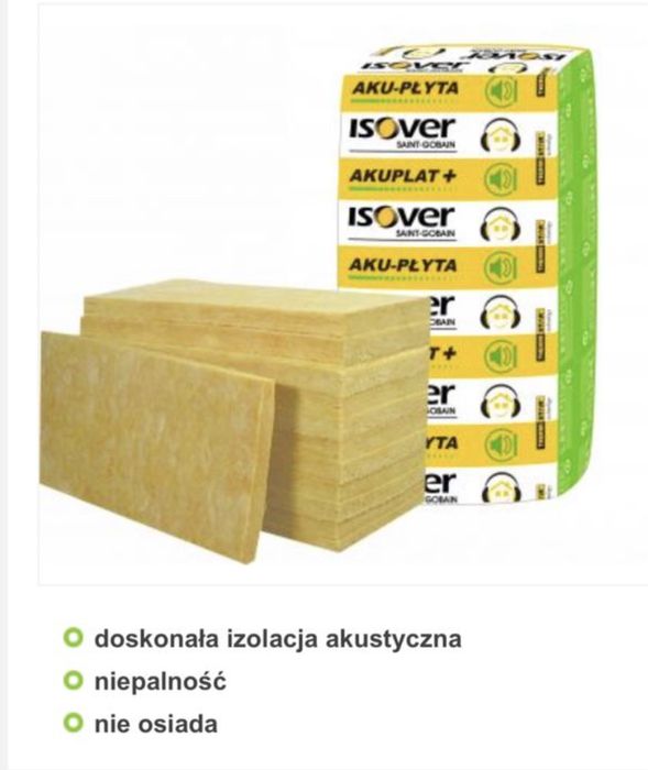 wełna mineralna akupłyta aku-płyta isover 50,75,100,120,150mm 0,037