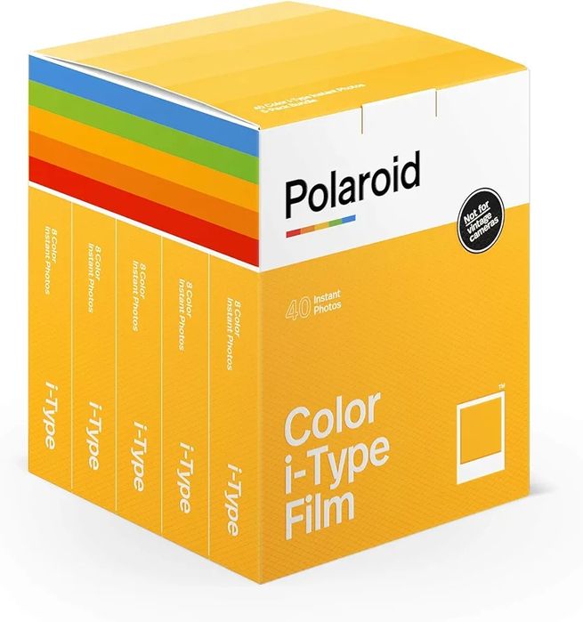 Polaroid Color Film 600/I-Type 5-PACK 40шт - Пленка Картридж Касета