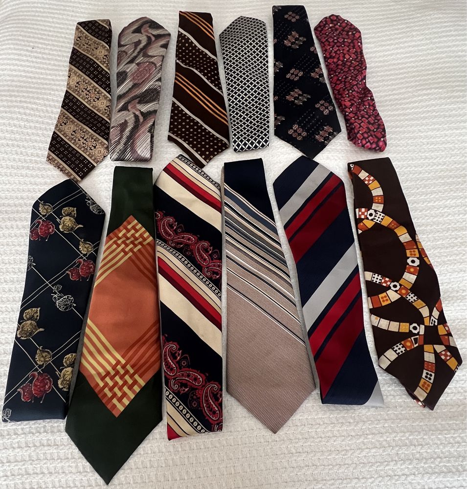 Raro conjunto de gravatas vintage