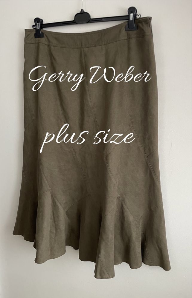 Gerry Weber 48 spódnica długa z rozszerzanym dołem i falbana