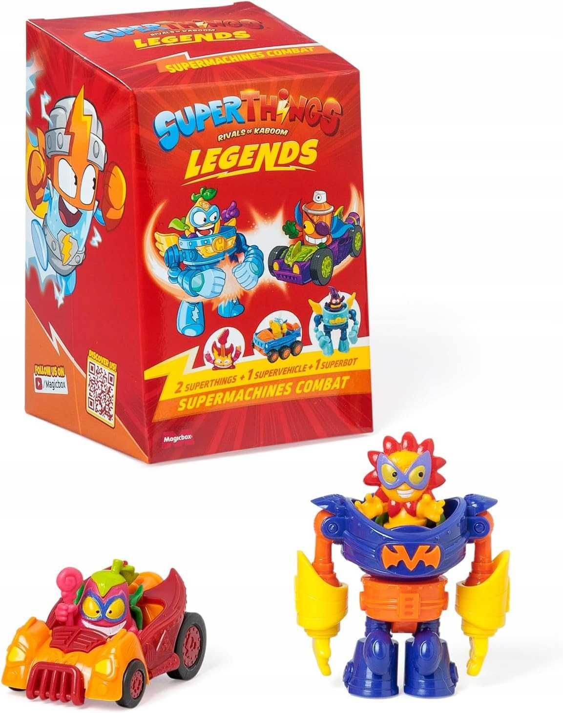 5 X pudełko 10X figurka+ 5X ROBOT+pojazd SuperThings LEGENDS SUPERMACH