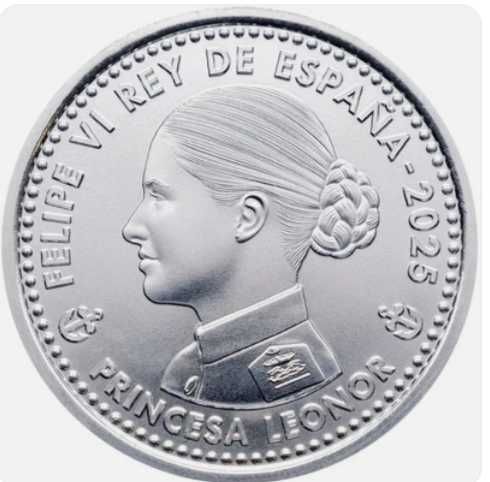 Moeda de Prata 925% JUAN SEBASTIÁN DE ELCANO Princesa  Espanha 2025