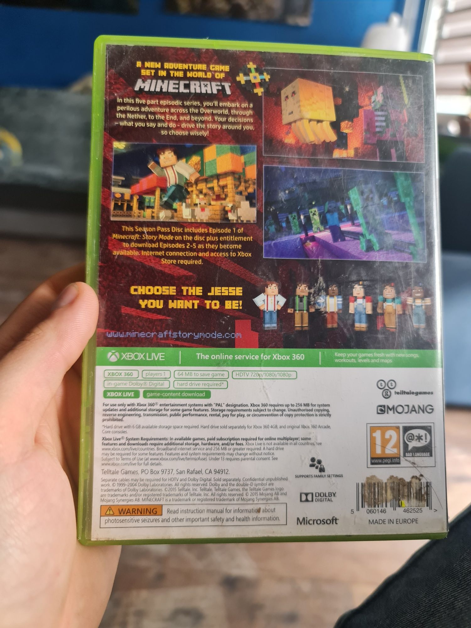 Minecraft Story Mode Xbox 360 Season One x360 sezon 1