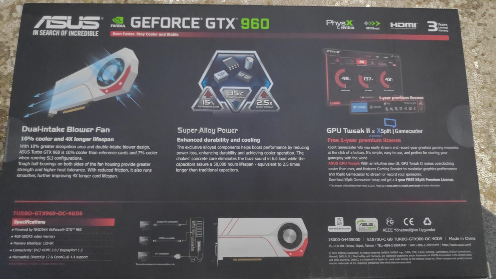 GPU Asus GTX 960 4GB Turbo OC