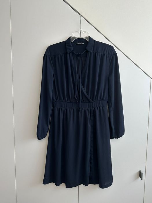 Reserved granatowa sukienka M