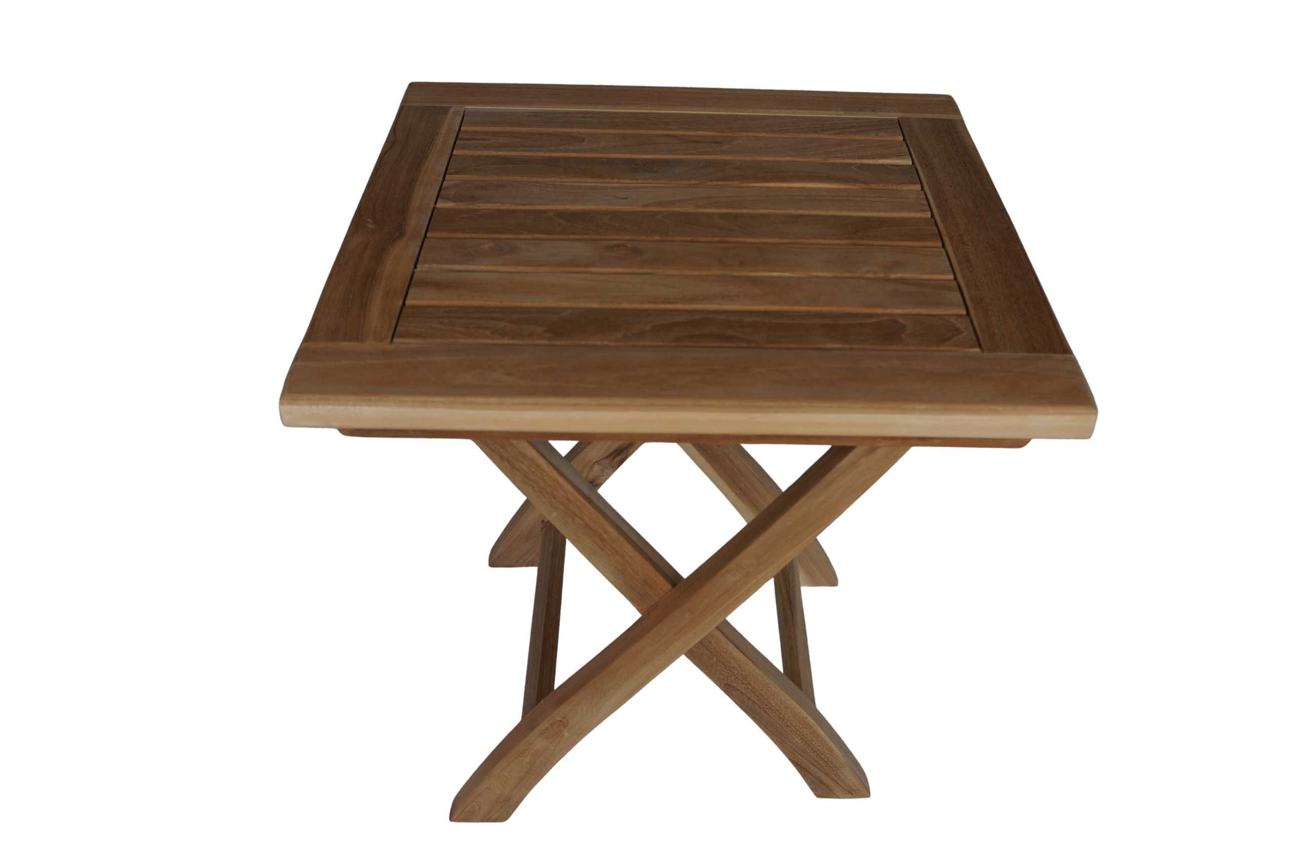 Drewniany składany stolik stół ogrodowy balkonowy 100% TEAK