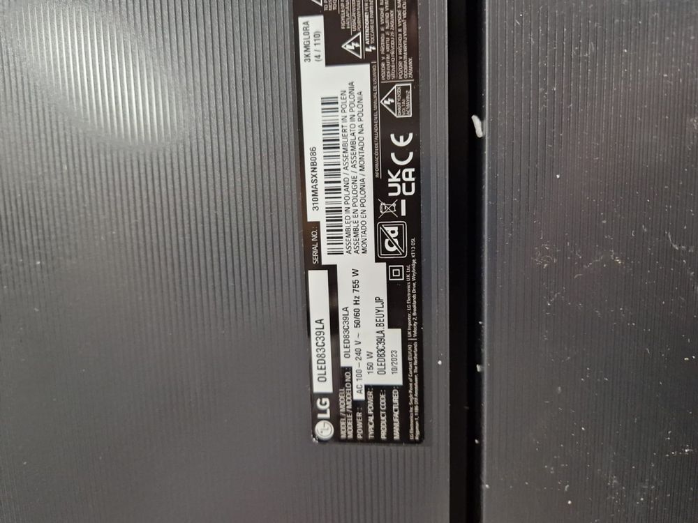Telewizor LG OLED 83cale EVO OLED83C39LA 4K Najnowszy model