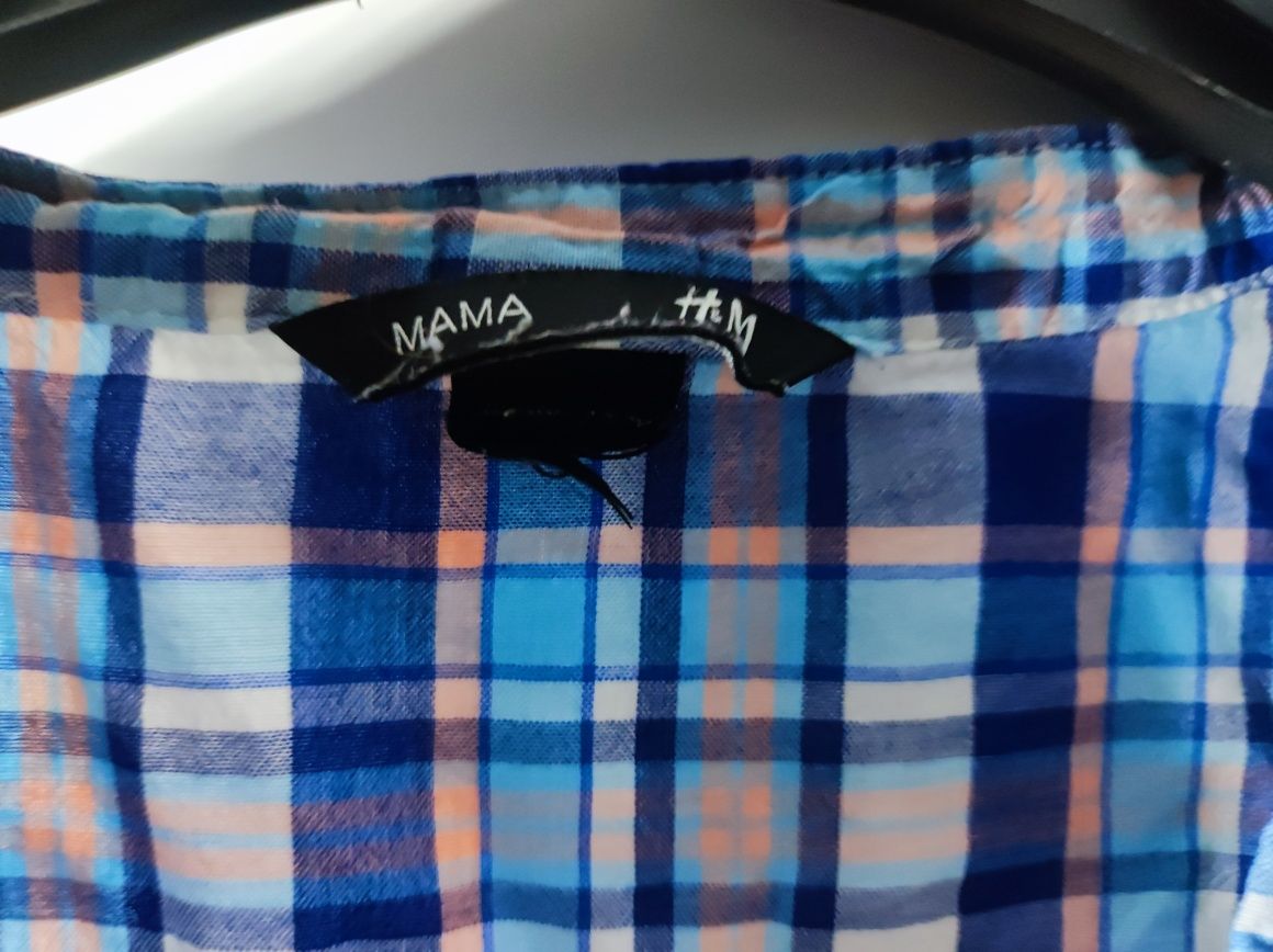 Koszula zapinana w kratkę z kołnierzykiem, H&M MAMA
