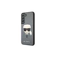 Etui Karl Lagerfeld Ikonik Saffiano Samsung Galaxy S22 Plus Srebrne