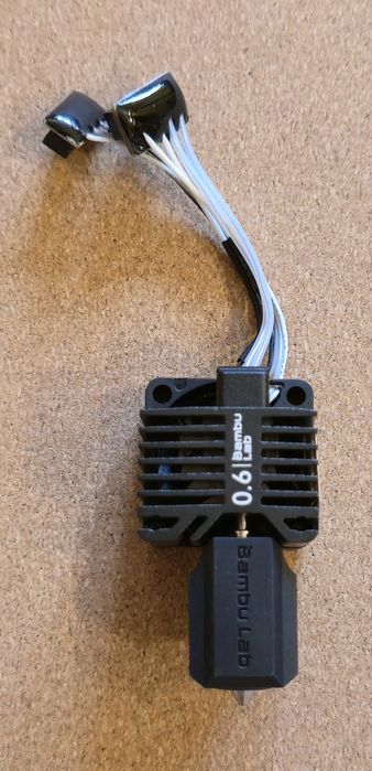 Bambu Lab P1P P1S kompletny hotend 0,4 0,6 mm stal hartowana