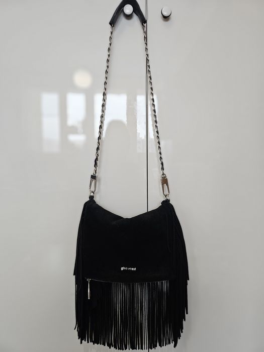 Torebka skóra naturalna Gino Rossi czarna