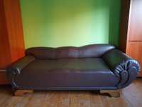 Otomana szezlong sofa vintage brązowa