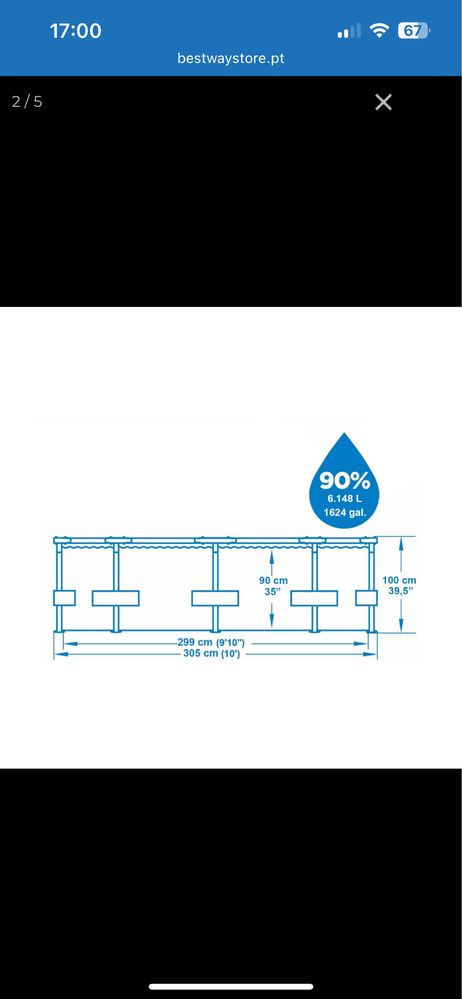 Piscina Bestway steelpro Max com 1ano