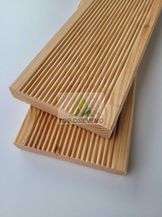 Deska tarasowa ryflowana dwustronnie 27x140 z modrzewia europejskiego!