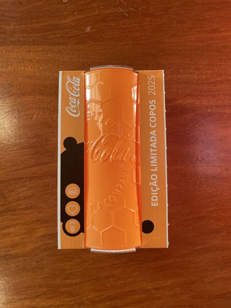 Edição Limitada de copos Coca-Cola x McDonald’s 2025 - Laranja