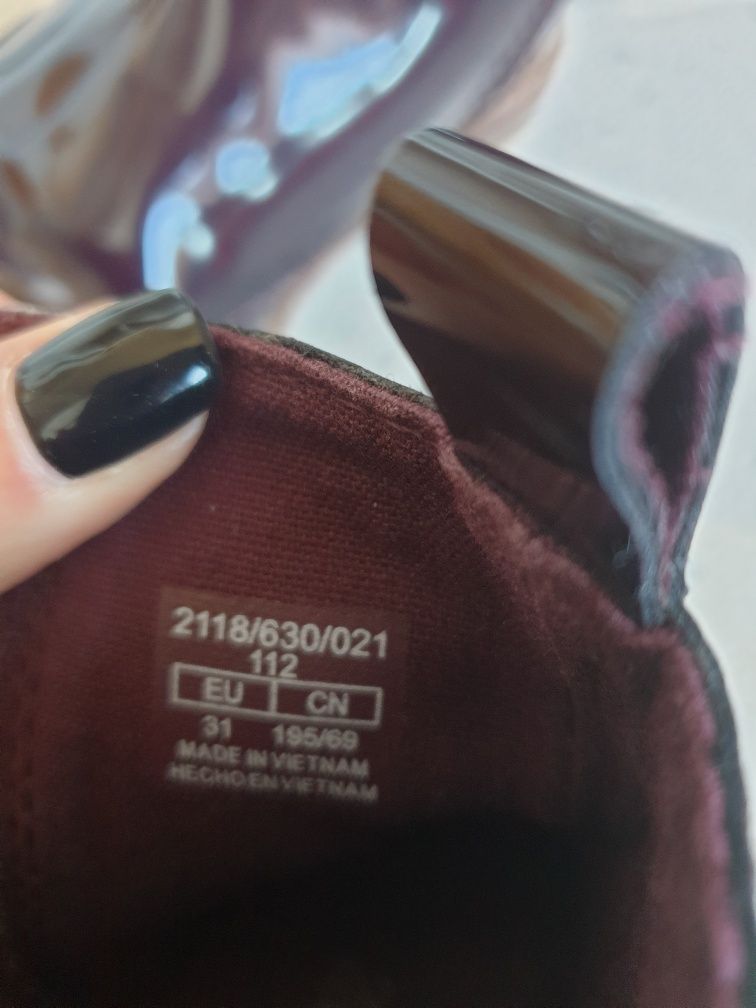 Botki kozaki ZARA 31 lakierki