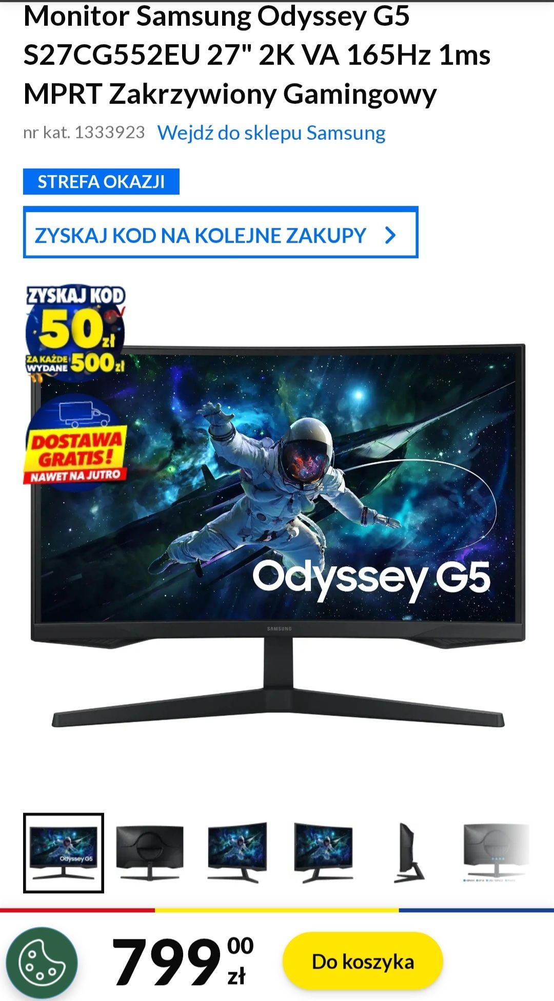 Monitor Samsung 27 cali zakrzywiony ekran!