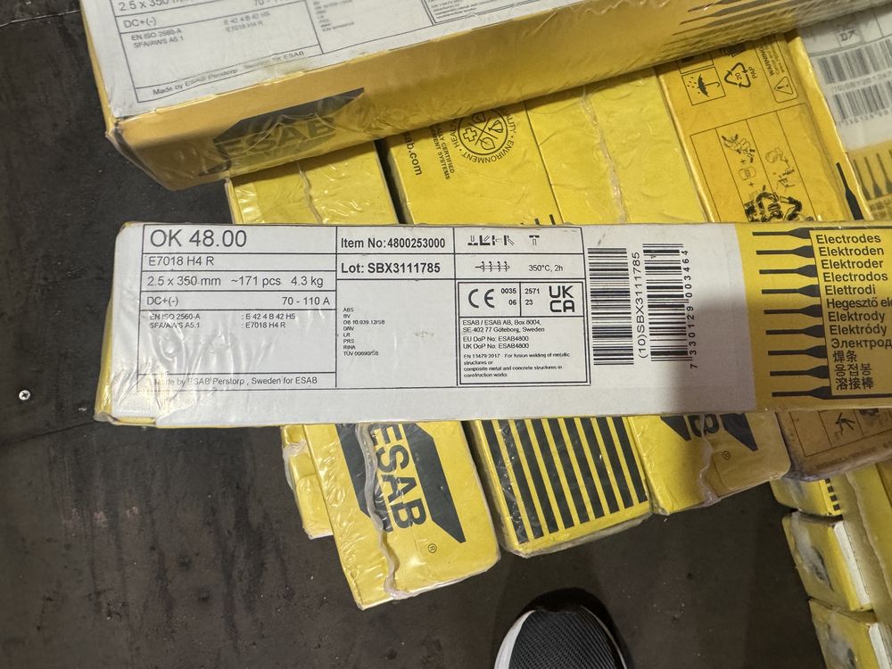 Зварювальні електроди Электроды ESAB OK 48.00, 2,5×350, 3,2х350, 4,4