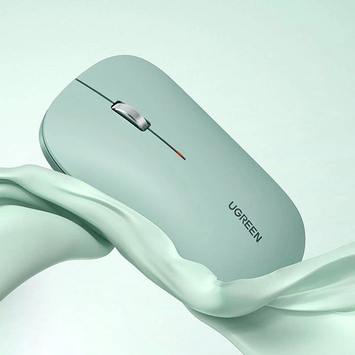 Ugreen poręczna myszka bezprzewodowa USB zielony
