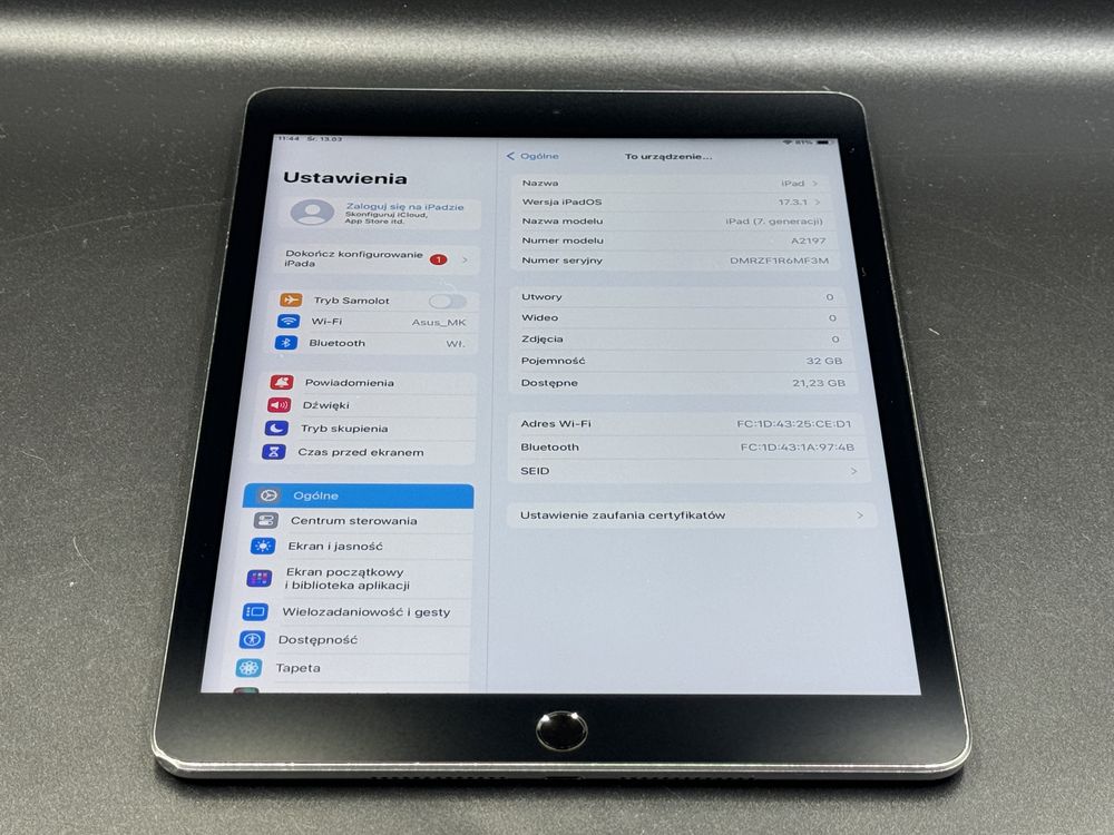 iPad 7. gen. 32GB (A2197) - WiFi - zadbany